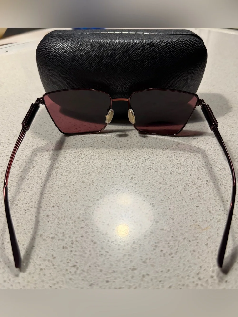 Salvatore Ferragamo Women’s Wine Rimless Sunglasses